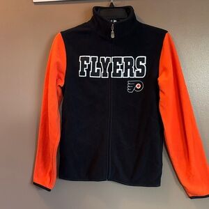 Flyers Black and Orange Women's Jacket size small
